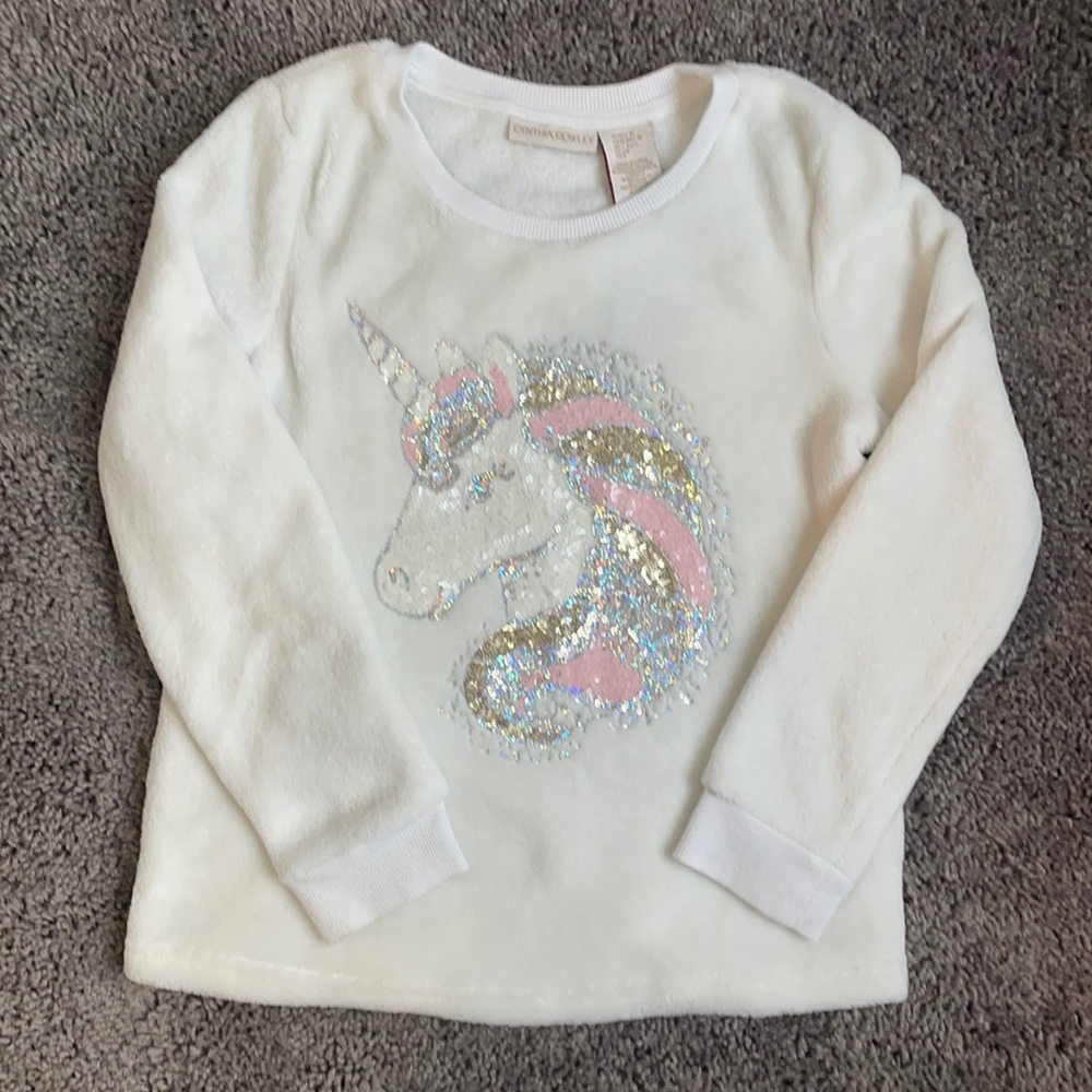 Cynthia Rowley Fuzzy Sequin Sweatshirt- 7-8